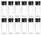 Lot de 12 Pots à épices en Plastique avec Couvercle, 100 ML, pour Condiments, assaisonnement, Poivre, sel