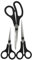 Fackelmann INITIAL, Set of 3 Multipurpose Scissors, Stainless-Steel, Small Medium & Large, Sturdy Cutting Household Universal Scissors, School Home Office Art & Craft, Pack of 3 Utility Kitchen Shears