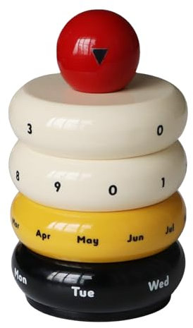 Qumiuu Desktop-Kalender 2024, Lehrer-Tischkalender,Wiederverwendbarer Rotary-Desktop-Kalender aus Harz | Tischkalender, Kalender, Schreibtischdekoration für Reiseaufzeichnungen, Erinnerungen