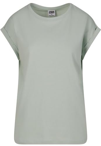 Urban Classics Damen T-Shirt Ladies Extended Shoulder Tee, T-Shirt mit überschnittenen Schultern, aus Baumwolle, erhältlich in vielen Farben, Frostmint, 3XL
