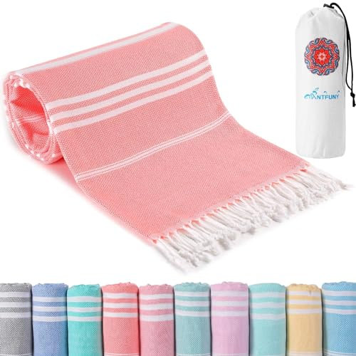 Serviette de Plage Drap Serviettes XXL Piscine Beach Towel Anti Sable Vacances Accessoires Camping Accessoire Coton Grande Rose Cadeau Homme Femme pour Voyage Sport Yoga Fitness Gym