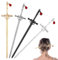 4 Stück Haarschwert Haarnadeln,Mabor Haarstab Schwert Haarnadel Hanfu Metall Vintage Hairpin Chinesische Antike Hair Stick Damen Haarspangen Retro Haargabeln Mädchen Haar Accessoires