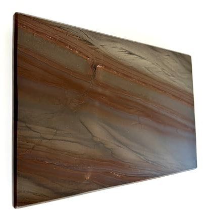 Schneidebrett aus Stein - Servierplatte - Küchenbrett - Steinplatte - Untersetzer - 2 Größen (Elegant Brown Matt, 30L x 20B cm)