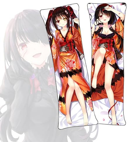 FZYUYU-Anime Körperkissen Date A Live Tokisaki Kurumi Körperkissen Anime Kurzer Plüsch Material Lebensgroßer Kissenbezug-Tokisaki Kurumi-b,40x120cm-shortplush