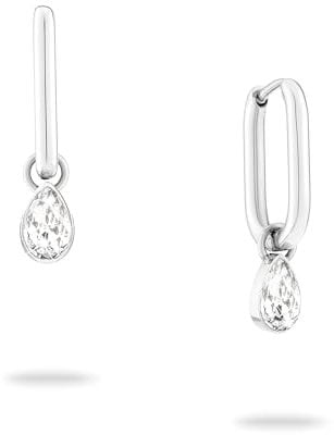 ECHTZEIT Creole mit Zirkonia Anhänger aus Edelstahl - 2,2 cm lang - Like Diamonds