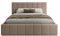 FEDVE Bett 180x200 Braun - Handorf Polsterbett Mit Bettkasten - Doppelbett Mit Stauraum - Schlafzimmer Bett