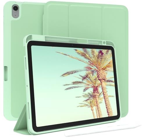 EAZY CASE - Hülle für iPad Air mit Stifthalter [Modell 2024] - 11 Zoll Hülle für iPad Air Case - Hülle Tablet Cover - Aufstell Smartcase - Klappcase mit Standfunktion - Auto Sleep Wake Up Grün