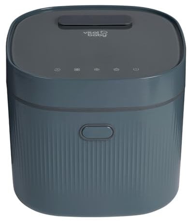 Vital Baby UV Steriliser (3rd Gen) – Kills 99.99% of Germs in 5 Mins for Baby Bottles | Sterilises, Dries & Stores | No Water, Steam or Chemicals, Smoky Blue