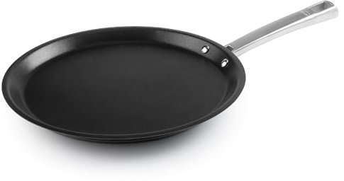 LACOR - 45729 - Feinschmecker-Crêpesmaker, Edelstahl 18/10, QuanTanium Antihaftbeschichtung mit Titan, PFOA-frei, ergonomischer Griff, Sandwich-Wärmediffusorboden, Geeignet für Induktion, Ø28 cm