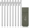 Forever Speed 8 Stück Heringe aus Stahl mit Aufbewahrungstasche, 30CM Zeltheringe Camping Heringe Zelt Bodenanker Felsbodenhering für Harte Böden, Wald, Wiesen - Silber