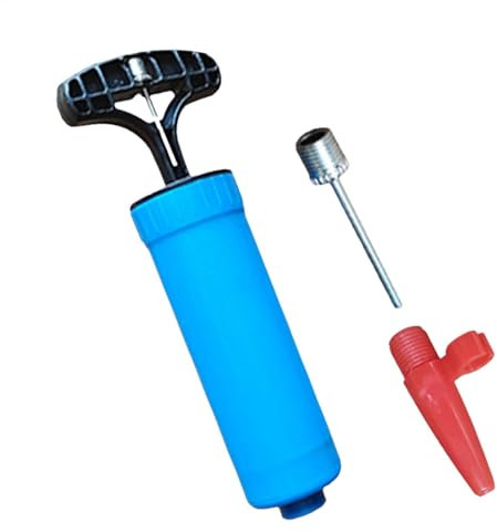 Bomba de aire portátil para balón – Juego de bomba de fútbol con aguja de bomba de fútbol, kit de inflador de bomba de aire de mano, bomba de mano multiusos pequeña, bomba de aire manual para fútbol y