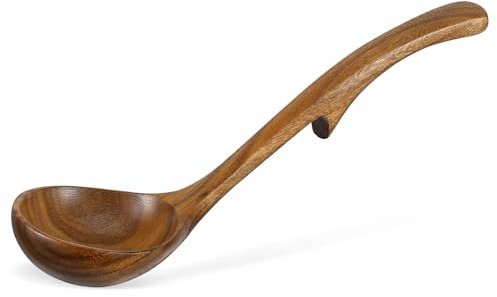 Warmhm Löffel In Löffelform Aus Akazienholz Langer Griff Suppenkelle Servierlöffel Multifunktionaler Kochlöffel Langer Griff Schöpfkelle Rührlöffel Mischlöffel Küchen Und