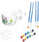 AiDeHuaKeJi Pottery Painting Kit, Paint Your Own Mug, DIY Mug Painting Kit, Personalised Gift for All, Pottery Painting Kit Includes Mugs, Brushes, Paints and Palette (2 Pack)