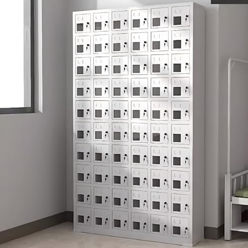 Handy-Schließfach aus Stahl mit transparentem Fenster – leichte Aufbewahrungsbox mit 20 Fächern für Studenten, sichere Telefonschlossbox für einfachen Zugang und 12 zusätzliche Steckplätze