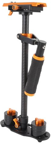 Bewinner Stabilizzatore a 3 Assi per Telecamere DSLR e Telecamera Mirrorless, Manico Allo Stabilizzatore della Telecamera Centrale Telescopica per Video Trasmissione in Diretta