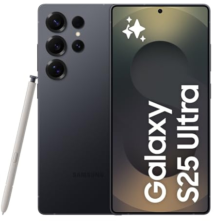 Samsung Galaxy S25 Ultra Smartphone AI, 3 anni di Garanzia del produttore, Display 6.9'' QHD+ Dynamic AMOLED 2X, Fotocamera 200MP, RAM 12GB, 256GB, 5.000 mAh, Titanium Jetblack [Versione italiana]