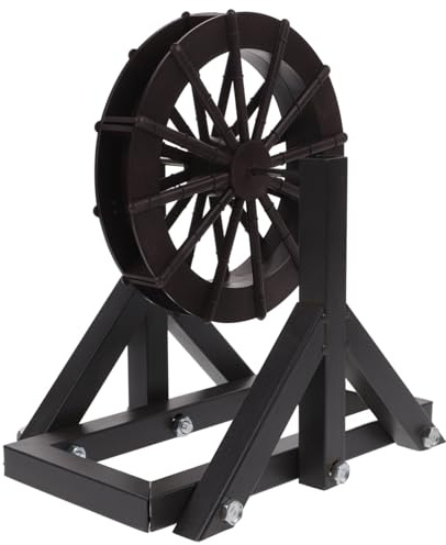 ifundom Vintage Wasserrad Bausatz aus Kunststoff und Eisen, Schwarz