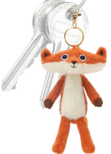 Generisch Porte-clés en forme de renard doux - 15,2 cm - Accessoire de mode pour fête d'anniversaire