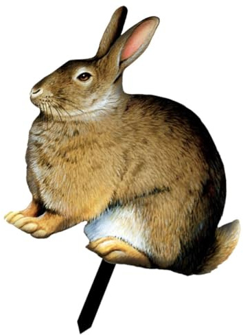 Acryl Gartenstecker Hase als Gartendekoration für Beet und Hof | Mehrfarbige Osterdeko, für Innen und Außen Geeignet, Pfahlfigur für Erde, Vorgarten und Blumenbeet