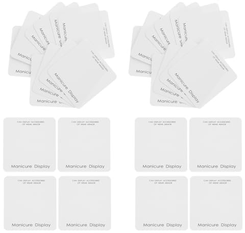 ARTIBETTER 40pcs Nail Display Cards for Manicure Tools Thickened Press on Nail Instruction and Tips Display and Home Use