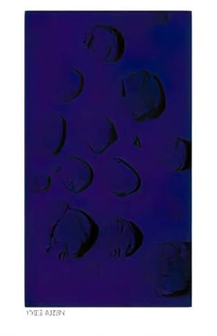 Kunstdruck/Poster: Yves Klein RE 15 Relief aus blauem Schwamm - hochwertiger Druck, Bild, Kunstposter, 85x136 cm