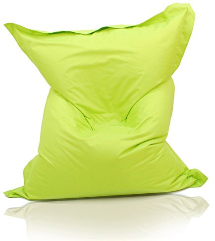 Kinzler S-10137/27 XXL Riesensitzsack, 140x180 cm, neue Styroporkügelchen, Sitzsack Outdoor Indoor, in vielen verschiedenen Farben, mit Innensack, apfelgrün