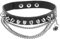 Jovivi Schmuck,Gotik Punk Lederhalsband Choker Spike Nieten Spinne Eisenkette Kragen Halsketten Echt Leder