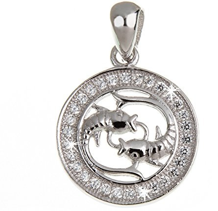 SILBERKETTEN STORE DEIN SCHMUCK ONLINE SHOP Anhänger Sternzeichen Fische 925 Silber mit Zirkonia