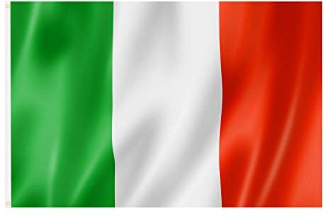 TRIXES Grand drapeau de l'Italie avec anneaux 9 x 15 cm à suspendre pour la coupe du monde de l'Euro
