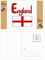 Postkarte mit England-Flagge, rotes Muster, 20 Stück