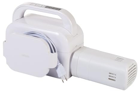 Iris Ohyama, Scaldacoperte elettrico e asciugatrice 2-in-1, 490W, Tubo flessibile espandibile, 3 impostazioni del timer, Per biancheria da letto, coperte - Bed Warmer BW-C1 - Bianco