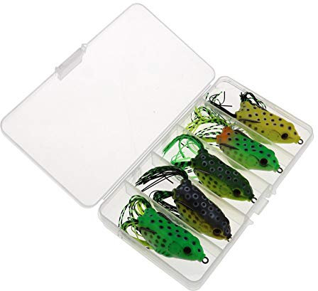 Create idea 5pcs WOBBLER Frog/Frosch Gummi KÖDER 55MM Fischköder Angelhaken für Angeln