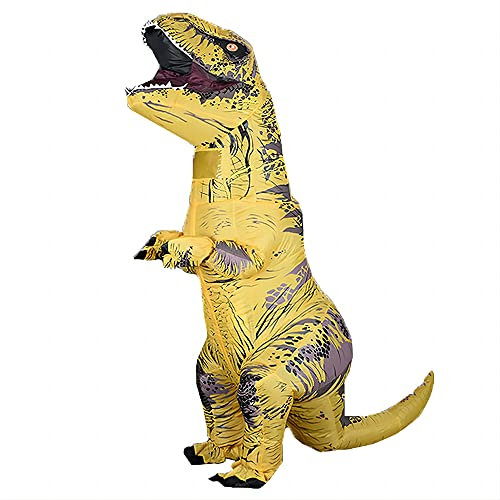Rafalacy Inflatable Dinosaur Costume for Adult Blow up T-rex Costume Funny Dino Halloween Party Fancy Dress Outfit