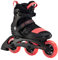 K2 Skates Unisex Inline Skates Trio LT 100 Short Cuff, Black - Coral, 30F0128.1.1.105