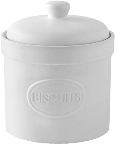BIA - Biscuit Barrel - Matte White - Matte Storage Jar - Stoneware Kitchen Storage - Biscuit Barrel - Kitchen Storage & Organisation - Available in White and Black
