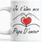 Paroles d'amour Cadeau Fete des Peres Mug Je t'aime Mon Papa d'Amour Cadeau Original pour l'anniversaire de papa fête de fin d'année Noel Idées cadeaux originale Fête des pères Tasse message