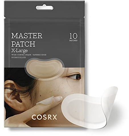 COSRX Master Patch Intensive | Oval-Shaped Hydrocolloid Pimple Patch with Tea Tree Oil & Salicylic Acid | Quick & Easy Blemish, Zit, Spot Treatment (10 Patches (X-Large), 10, Count)