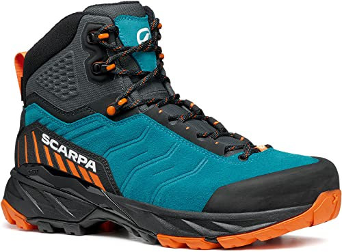 Scarpa Herren Rush Trek GTX Schuhe, Pagoda Blue-Mango, EU 46.5