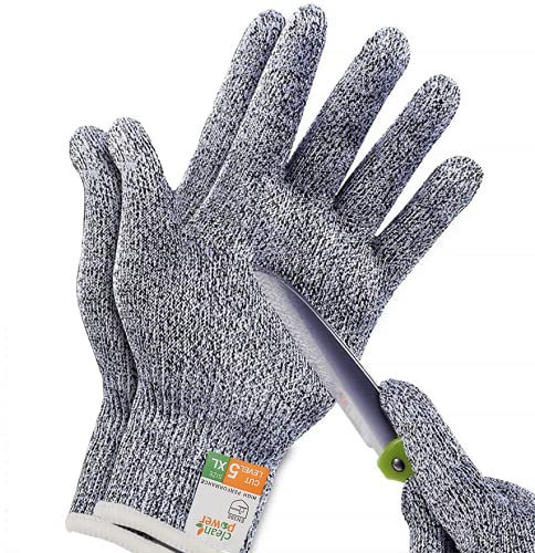 Sunwuun 1Pair XL Cut Resistant Gloves Work Gloves Level 5 Working Safety Glove Man Cut Proof Gloves for Kitchen Butcher Outdoor Work Protective Hands.