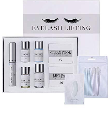 Kybbe Kit de permanente cils professionnel, rehaussement pour système salon longue durée, traitement curling et cils, Blanche, Ensemble 22 pièces