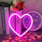 Insegna al Neon Cuore, Decorazione Murale Love per Matrimoni, Feste, Soggiorni, Casa, Bar, Hotel - Luci LED Alimentate a Batteria o USB