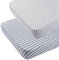 Pack n Play Sheets 2er-Pack Stretchy Jersey Knit Playard Spannbettlaken Tragbares Mini Crib Sheets Set, Convertible Playard Matratzenbezug, Weiß und Grau, Streifen und Punkte