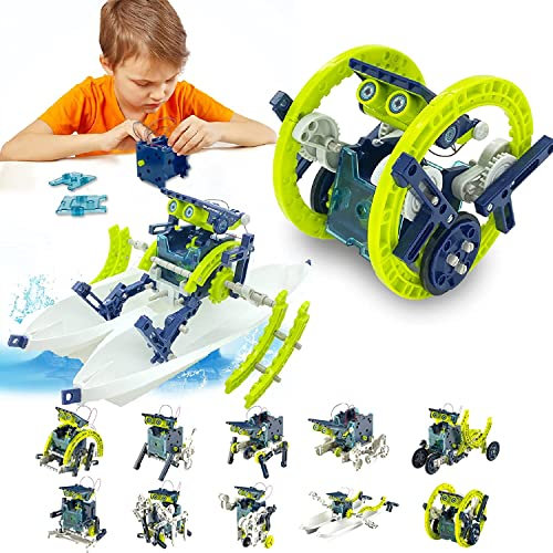 12-in-1 STEM Solar Roboter Spielzeug , Coole Geburtstag Weihnachten Geschenk Junge, Experimente für Kinder ab 8 9 10 11 12+ Jährige Jungen Schüler