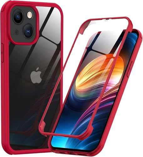 Phoneaura für iPhone 14 360 Grad Schutzhülle für iPhone 14 Handyhülle; iPhone 14 Hülle mit Kameraschutz für iPhone 14 Komplettschutz (Vorne+ Hinten)