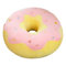 EXQULEG 3D Donut Kissen PlüschKissen, Dekokissen Sitzkissen Rundes Donutkissen Zierkissen für Bürostuhl, Autositz (Rosa-gelb,38cm)