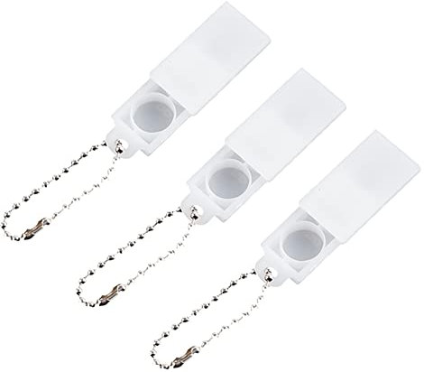 3 Pcs Plastic Hearing Aid Battery Cases Button Cell Battery Storage Case Battery Box Keychain Travel Portable Battery Holder Case with Key Chain