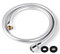 LEEFE Tuyau de douche flexible en PVC lisse avec raccords en laiton 1,25 m