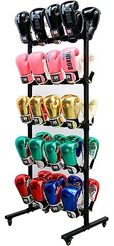 HMWOKPOT 20 Pair Glove Storage Rack Gym Boxing Glove Holder Metal Glove Rack Glove Display Stand Organizer for Gym Training Facility,Wall Mounted