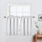 LinTimes Verdunkelungsvorhänge,Moderne halbe Caféküchen Fenstervorhänge für das Badezimmer Kurze Jalousien für kleine Fenster,66cmx61cm(26x24 inch),2 er Set Weiß