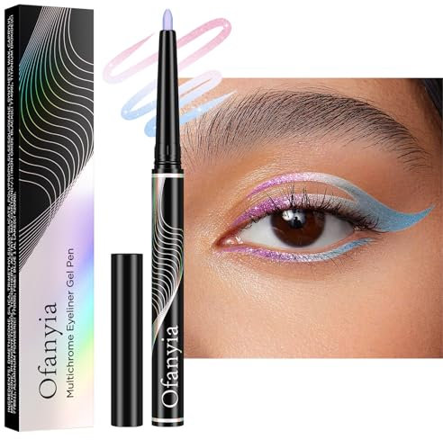 Lucoss Multichrome Lidschatten Stift, 2-in-1 Chamäleon Lidschatten für Eyeliner, hochpigmentierte Schimmer Lidschatten, wasserdichte langanhaltende Metallic Lidschatten Make-up (#02)